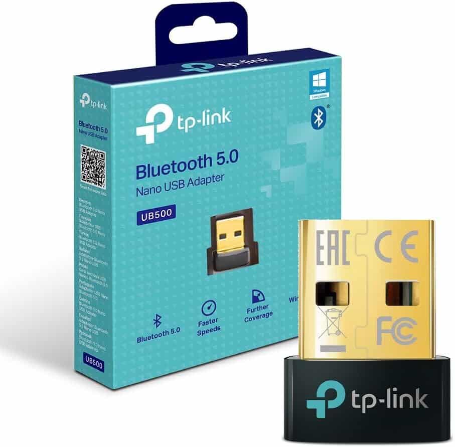 TP-Link UB500 Adaptador Bluetooth 5.0 USB, Tamaño Mini para Ordenador, Portatil, Auriculares, Altavoz, Teclado, Compatible con Windows