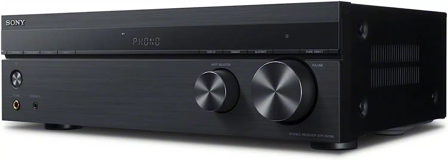 Sony STR-DH190 - Receptor estéreo (Bluetooth, entrada phono, compatible con tocadiscos), color negro